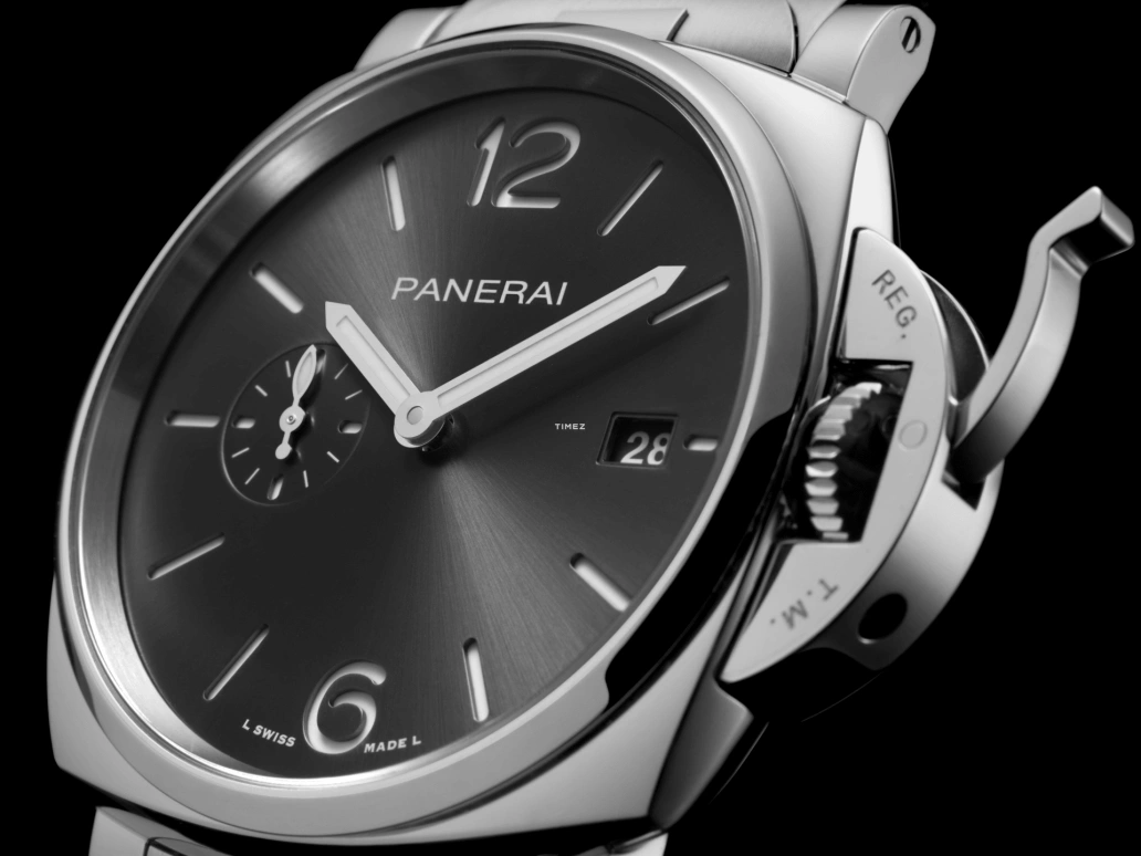 Panerai,Luminor Due 42mm,42mm,Stainless Steel,Smoky Gray,Automatic,Day,72hours,PAM01387