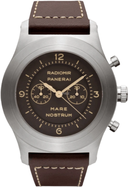 Panerai,Mare Nostrum 52mm,52mm,Titanium,Brown,Handwound,Chronograph,Column Wheel,PAM00603