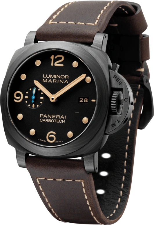 Panerai,Luminor 1950 44mm,44mm,Titanium,Carbon,Black,Automatic,Date,72hours,PAM00661