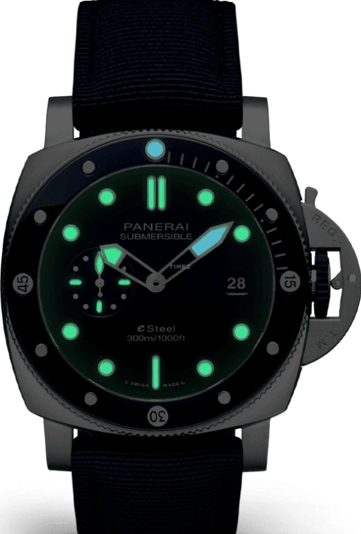 Panerai,Submersible 44mm,44mm,Ceramic,Stainless Steel,Blue,Automatic,Date,72hours,PAM01289