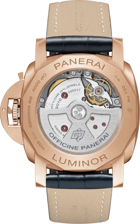 Panerai,Luminor 1950 44mm,44mm,Goldtech,Blue,Automatic,Date,72hours,PAM01112