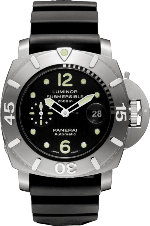 Panerai,Submersible 47mm,47mm,Titanium,Stainless Steel,Black,Automatic,Day,42hours,PAM00285