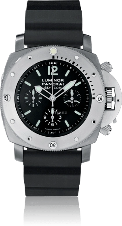 Panerai,Submersible 47mm,47mm,Titanium,Stainless Steel,Black,Automatic,Chronograph,46hours,PAM00202