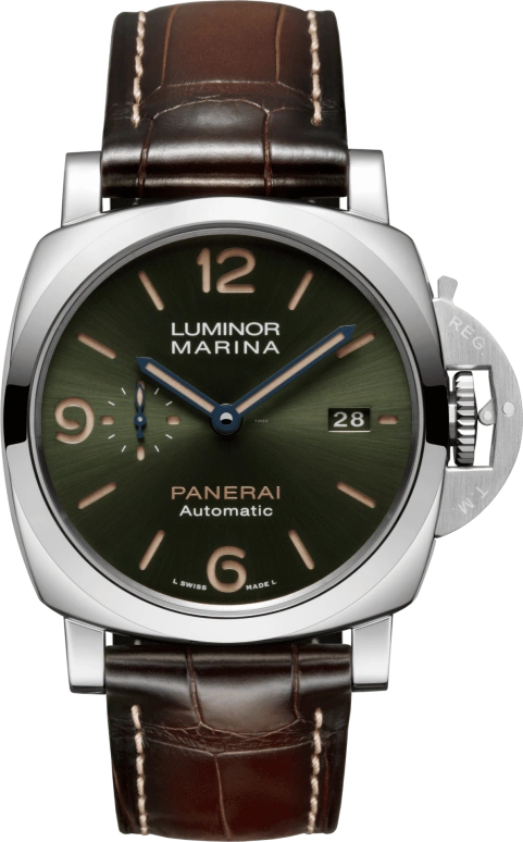 Panerai,Luminor 1950 44mm,44mm,Platinum,Green,Automatic,Day,72hours,PAM01116