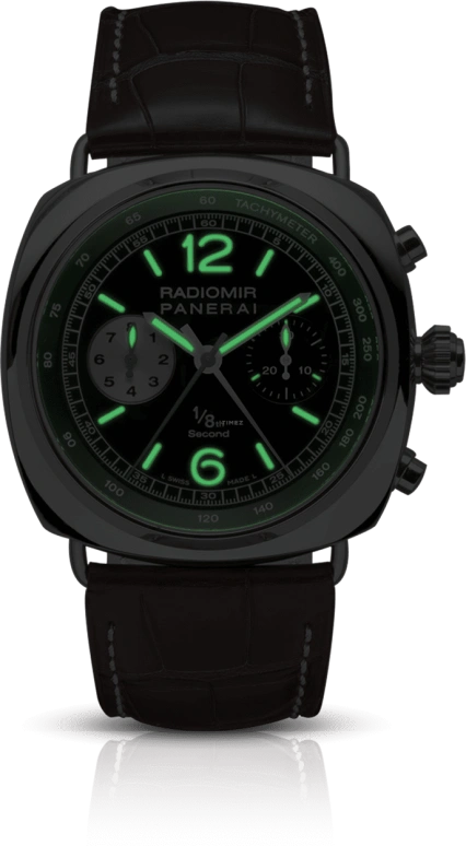 Panerai,Radiomir 45mm,45mm,Stainless Steel,Black,Automatic,Chronograph,Rattrapante,PAM00246