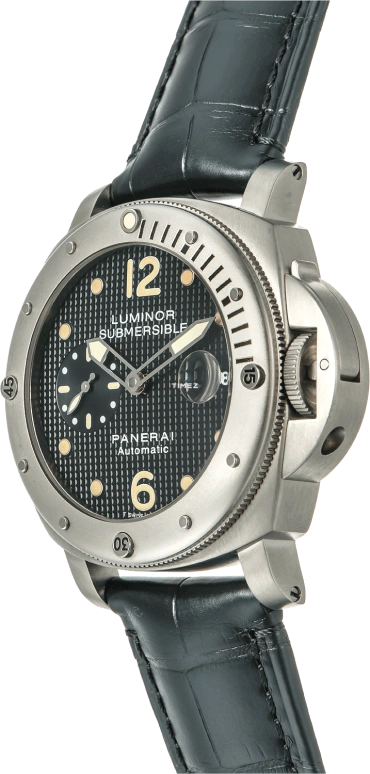 Panerai,Submersible 44mm,44mm,Titanium,Black,Automatic,Day,42hours,PAM00025