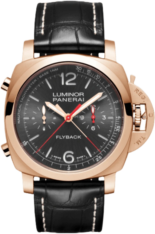 Panerai,Luminor 1950 44mm,44mm,Goldtech,Black,Automatic,Chronograph,Flyback,PAM01278