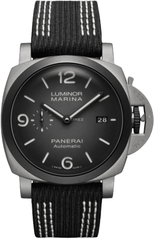 Panerai,Luminor 1950 44mm,44mm,Titanium,Black,Automatic,Day,72hours,PAM01122