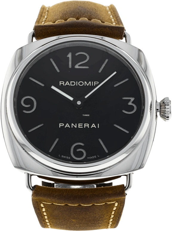 Panerai,Radiomir 45mm,45mm,Stainless Steel,Black,Handwound,56hours,In-house Caliber,PAM00210