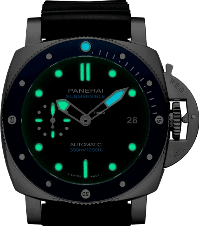 Panerai,Submersible 42mm,42mm,Ceramic,Stainless Steel,Black,Automatic,Day,72hours,PAM01209