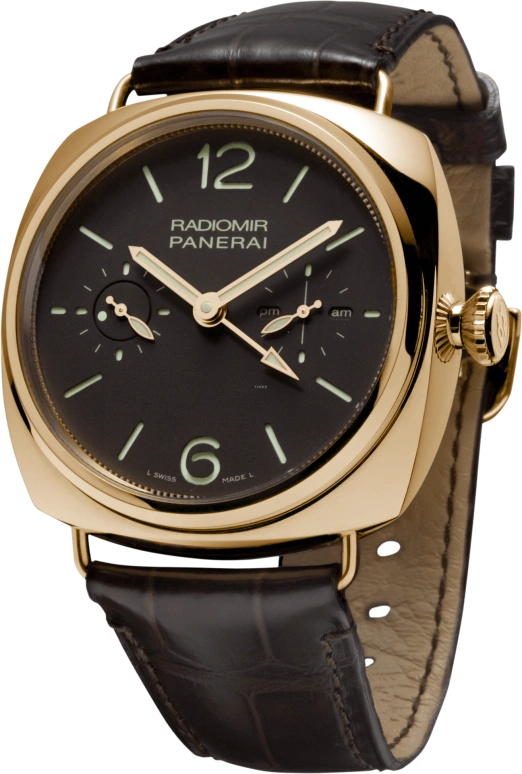 Panerai,Radiomir 48mm,48mm,Pink Gold,Black,Handwound,Power Reserve Indicator,Dule Time,Tourbillon,PAM00330