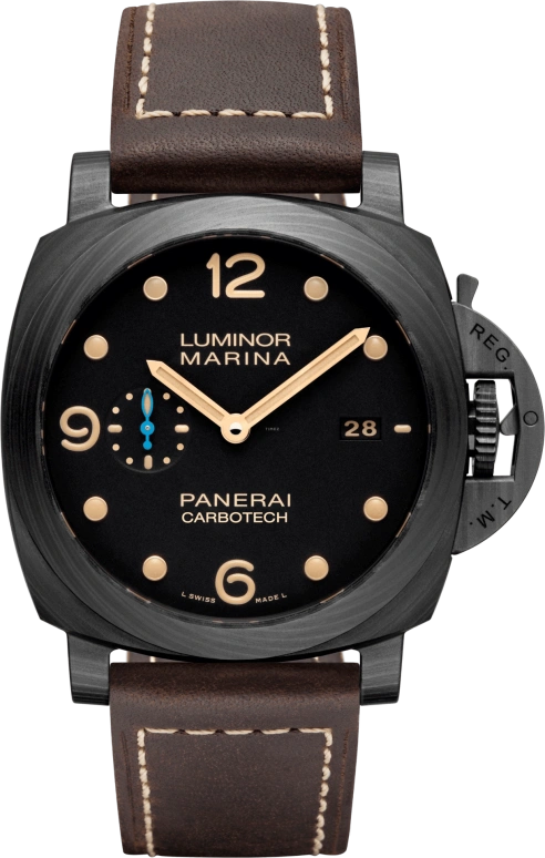 Panerai,Luminor 1950 44mm,44mm,Titanium,Carbon,Black,Automatic,Date,72hours,PAM00661