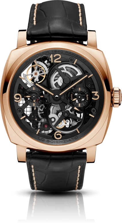 Panerai,Radiomir 1940 48mm,48mm,Red Gold,Skeleton,Handwound,Power Reserve Indicator,Dule Time,Tourbillon,144hours,In-house Caliber,PAM00559