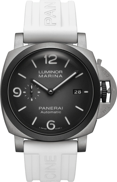 Panerai,Luminor 1950 44mm,44mm,Titanium,Black,Automatic,Day,72hours,PAM01122