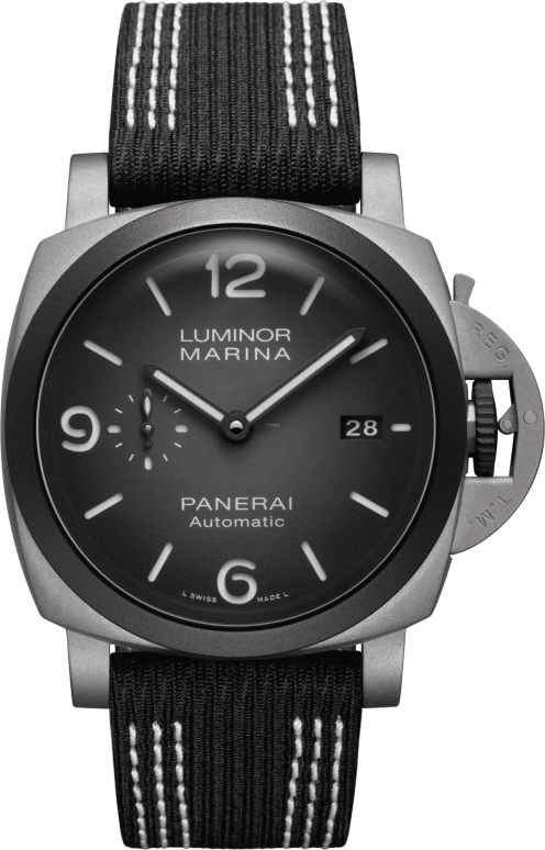 Panerai,Luminor 1950 44mm,44mm,Titanium,Black,Automatic,Day,72hours,PAM01122