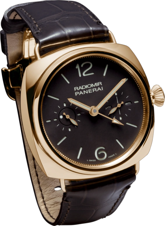 Panerai,Radiomir 48mm,48mm,Pink Gold,Black,Handwound,Power Reserve Indicator,Dule Time,Tourbillon,PAM00330