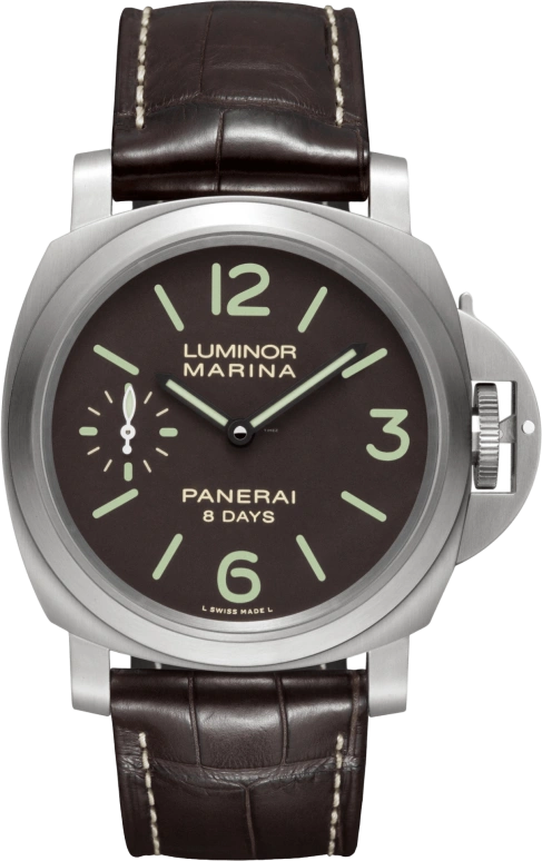 Panerai,Luminor 44mm,44mm,Titanium,Brown,Handwound,192hours,In-house Caliber,PAM00564