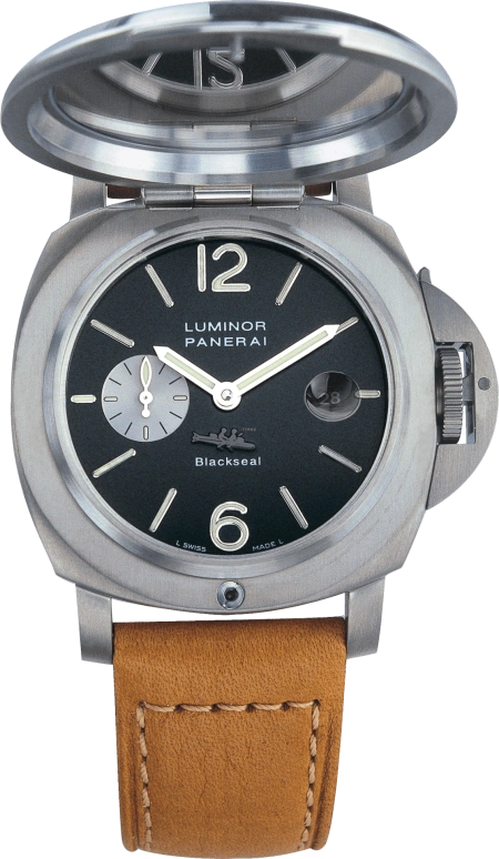 Panerai,Luminor 44mm,44mm,Titanium,Stainless Steel,Black,Automatic,Day,42hours,PAM00076