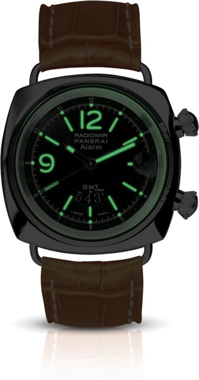 Panerai,Radiomir 40mm,40mm,White Gold,Black,Automatic,Day,Dule Time,World Time,Alarm,47hours,Sapphire,PAM00046