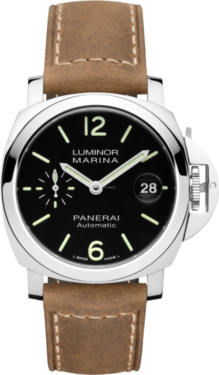 Panerai,Luminor 44mm,44mm,Stainless Steel,Black,Automatic,Date,50hours,PAM01104