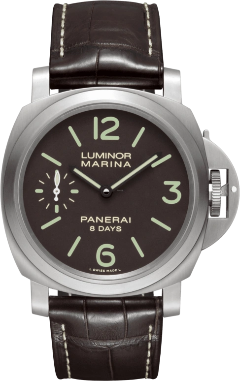 Panerai,Luminor 44mm,44mm,Titanium,Brown,Handwound,192hours,In-house Caliber,PAM00564