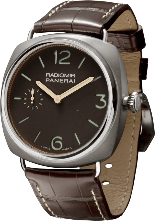 Panerai,Radiomir 47mm,47mm,Titanium,Brown,Handwound,55hours,In-house Caliber,PAM00322