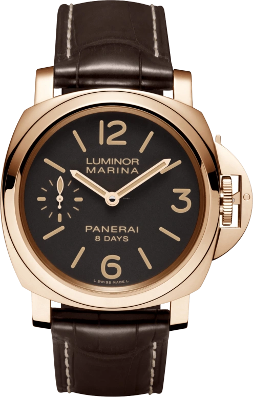 Panerai,Luminor 44mm,44mm,Red Gold,Brown,Handwound,192hours,In-house Caliber,PAM00511