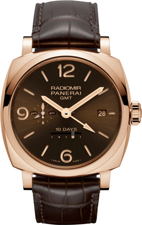 Panerai,Radiomir 1940 47mm,47mm,Goldtech,Brown,Automatic,Day,Power Reserve Indicator,Dule Time,PAM00624
