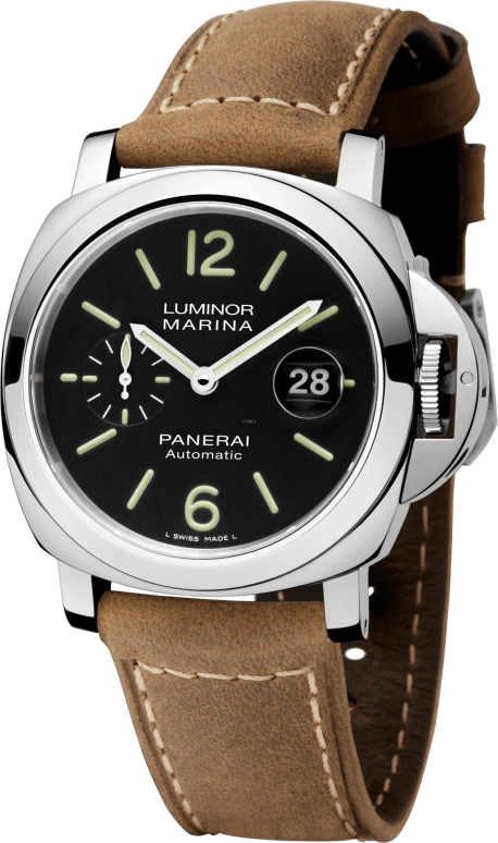 Panerai,Luminor 44mm,44mm,Stainless Steel,Black,Automatic,Date,50hours,PAM01104