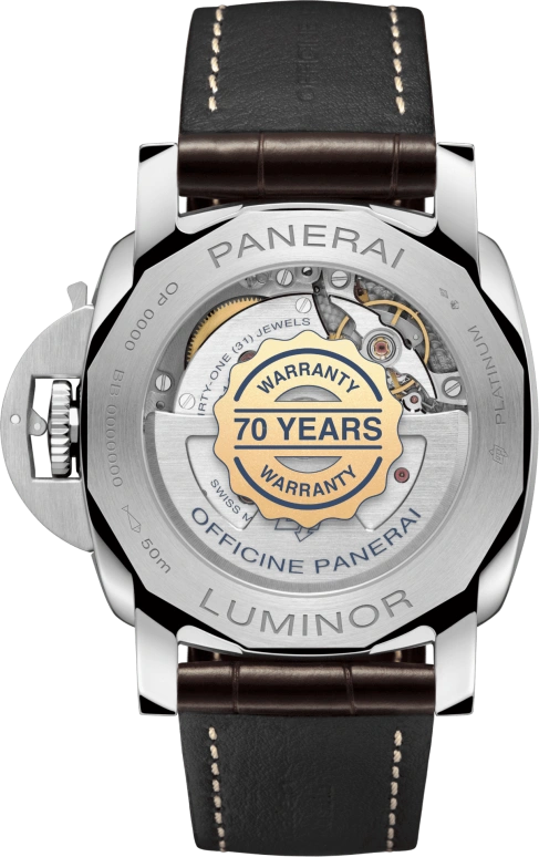 Panerai,Luminor 1950 44mm,44mm,Platinum,Green,Automatic,Day,72hours,PAM01116