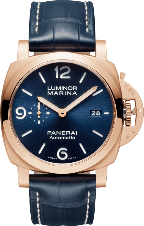 Panerai,Luminor 1950 44mm,44mm,Goldtech,Blue,Automatic,Date,72hours,PAM01112