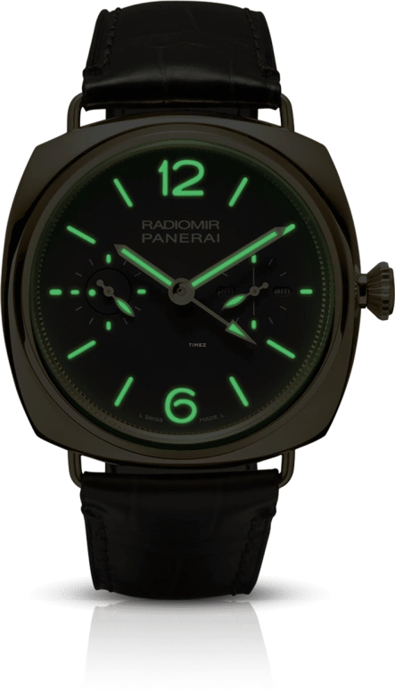 Panerai,Radiomir 48mm,48mm,Pink Gold,Black,Handwound,Power Reserve Indicator,Dule Time,Tourbillon,PAM00330