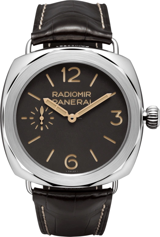 Panerai,Radiomir 47mm,47mm,Platinum,Brown,Handwound,55hours,In-house Caliber,PAM00521