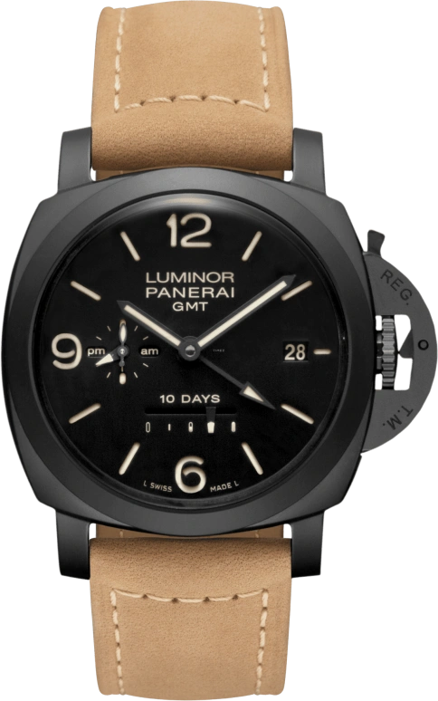 Panerai,Luminor 1950 44mm,44mm,Titanium,Ceramic,Black,Automatic,Date,Power Reserve Indicator,PAM00335