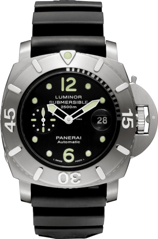 Panerai,Submersible 47mm,47mm,Titanium,Stainless Steel,Black,Automatic,Day,42hours,PAM00285