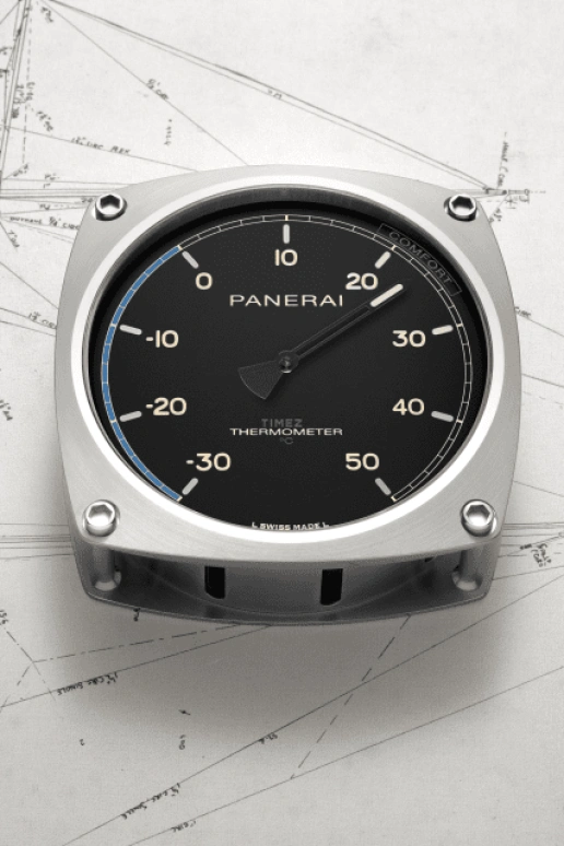 Panerai,Clocks & Instruments 200mm,200mm,Stainless Steel,Black,Mineral,Cushion,PAM00583