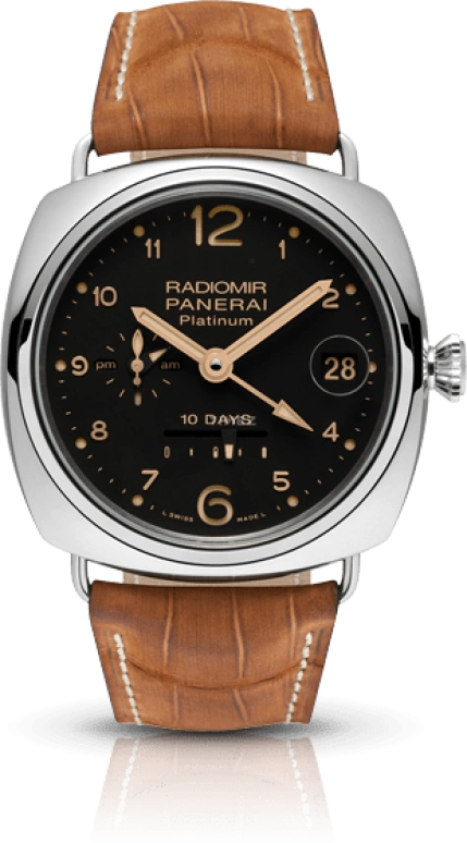 Panerai,Radiomir 46mm,46mm,Platinum,Black,Automatic,Day,Power Reserve Indicator,Dule Time,PAM00495