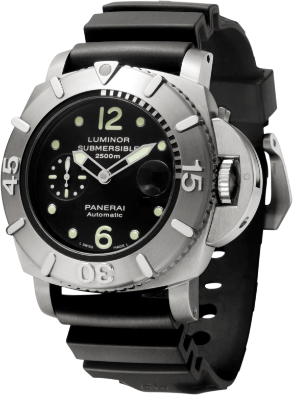 Panerai,Submersible 47mm,47mm,Titanium,Stainless Steel,Black,Automatic,Day,42hours,PAM00285