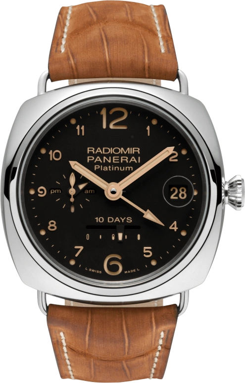 Panerai,Radiomir 46mm,46mm,Platinum,Black,Automatic,Day,Power Reserve Indicator,Dule Time,PAM00495