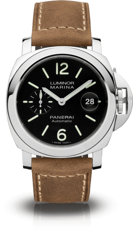Panerai,Luminor 44mm,44mm,Stainless Steel,Black,Automatic,Date,50hours,PAM01104
