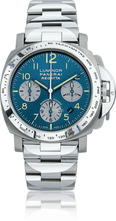 Panerai,Luminor 40mm,40mm,Titanium,Stainless Steel,Blue,Automatic,Chronograph,Date,PAM00168