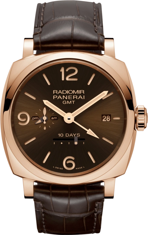 Panerai,Radiomir 1940 47mm,47mm,Goldtech,Brown,Automatic,Day,Power Reserve Indicator,Dule Time,PAM00624