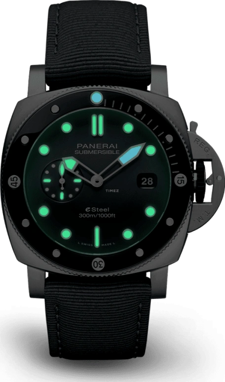 Panerai,Submersible 44mm,44mm,Ceramic,Stainless Steel,Grey,Automatic,Date,72hours,PAM01288