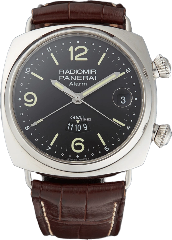 Panerai,Radiomir 42mm,42mm,Stainless Steel,Black,Automatic,Day,Dule Time,Alarm,PAM00355