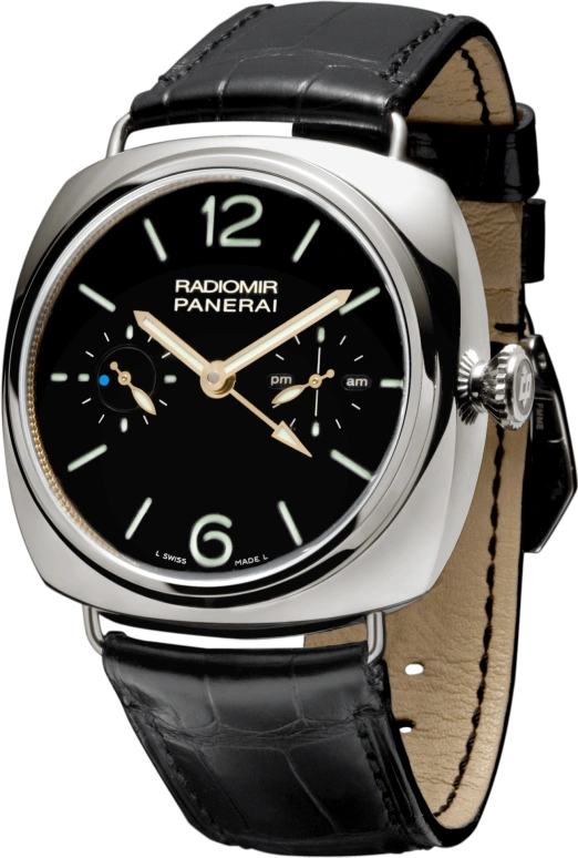 Panerai,Radiomir 48mm,48mm,Platinum,Black,Handwound,Power Reserve Indicator,Dule Time,Tourbillon,PAM00316