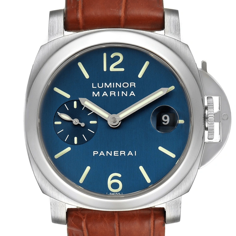 Panerai,Luminor 40mm,40mm,Stainless Steel,Blue,Automatic,Day,42hours,PAM00119