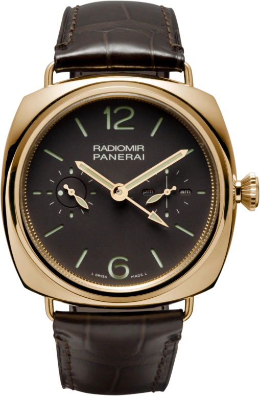 Panerai,Radiomir 48mm,48mm,Pink Gold,Black,Handwound,Power Reserve Indicator,Dule Time,Tourbillon,PAM00330