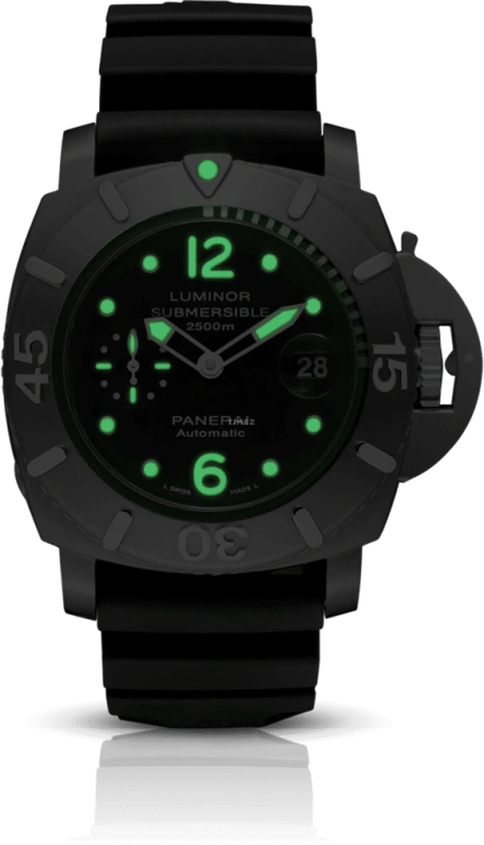 Panerai,Submersible 47mm,47mm,Titanium,Stainless Steel,Black,Automatic,Day,42hours,PAM00285