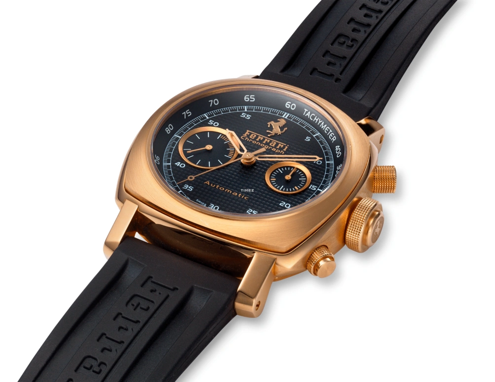 Panerai,Ferrari 45mm,45mm,Pink Gold,Black,Automatic,Chronograph,46hours,FER00006