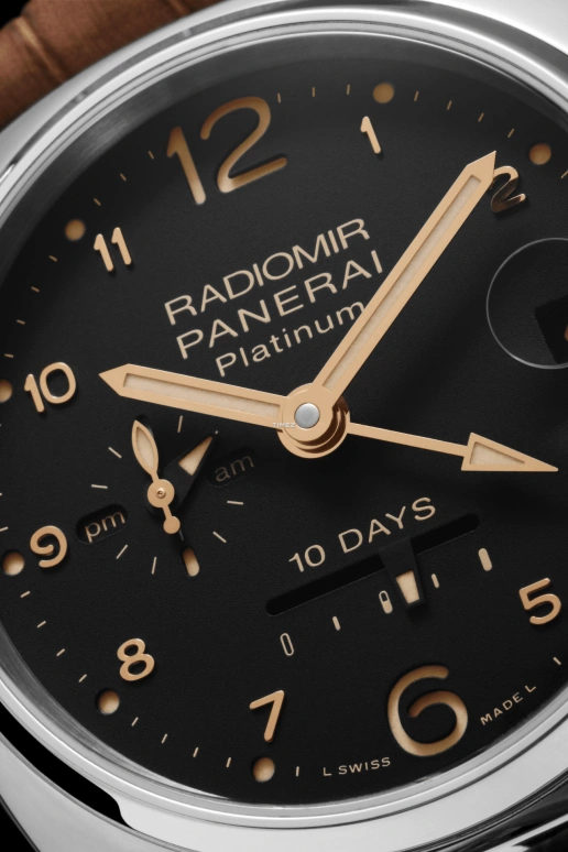 Panerai,Radiomir 46mm,46mm,Platinum,Black,Automatic,Day,Power Reserve Indicator,Dule Time,PAM00495